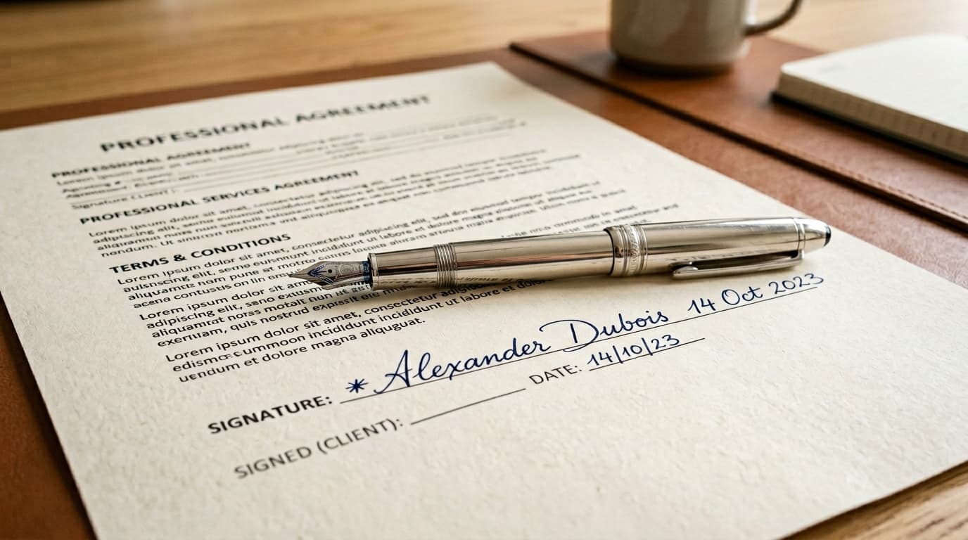Signed professional appraisal report